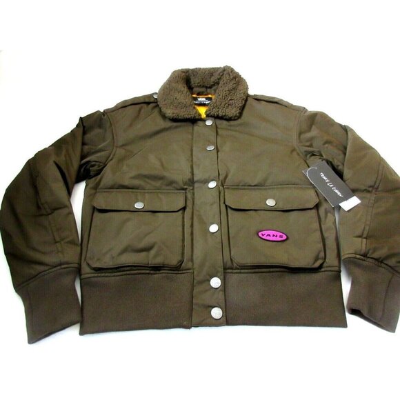 Vans Jackets & Blazers - Vans x Curren x Knost Women's Full Zipper Bomber Jacket Demitasse Brown NWT